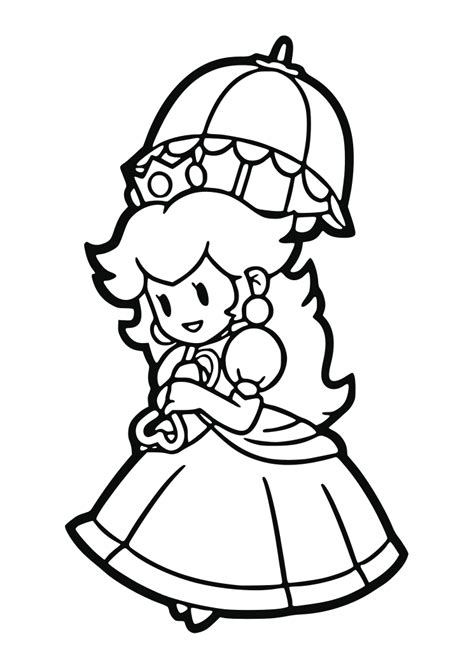 dibujos de peach|peach mario bros para colorear.